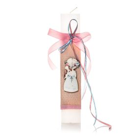 Πασχαλινή Λαμπάδα Κοριτσάκι με σκυλάκι