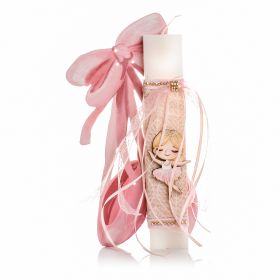 Λαμπάδα Μπαλαρίνα με Στέμμα 