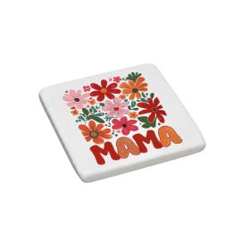 Μαρμάρινο Σουβέρ Mama Red Flowers