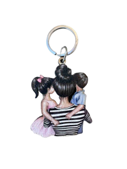 Μπρελόκ "μαμά με αγόρι & κορίτσι"