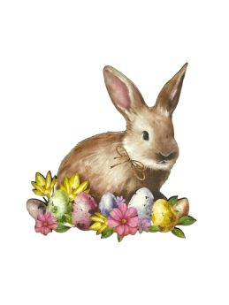 Στοιχείο Λαγός με λουλούδια