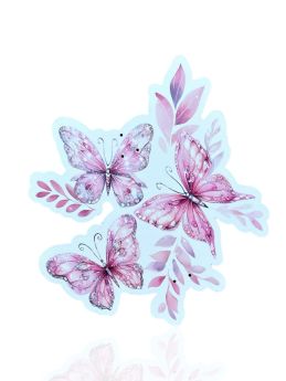 Θεματική Πλάτη Λαμπάδας Butterfly Pink