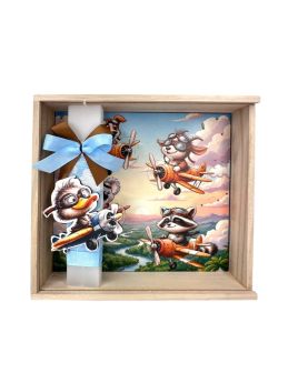 Λαμπάδα με Φωτιζόμενο Κουτί Animal Pilots