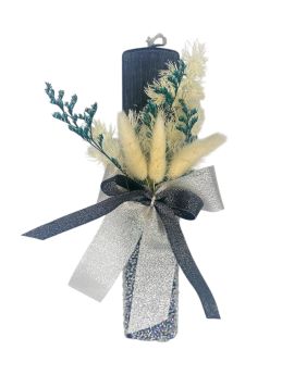 Πασχαλινή Αρωματική Λαμπάδα Χάντρα Blue Flowers