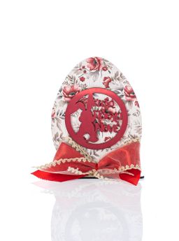 Διακοσμητικό Αυγό με λαγό κόκκινο plexiglass