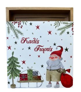 Κουτί Δώρου Χριστουγεννιάτικο με Αι Βασίλη 2222
