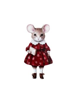 Στοιχείο Ποντικάκι με κόκκινο φόρεμα