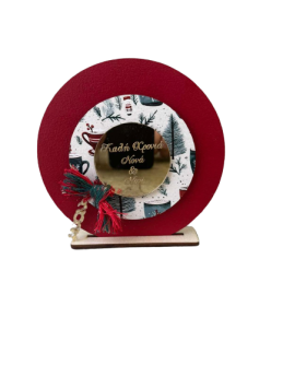 Διακοσμητικό Σταντ Στρόγγυλο κόκκινο