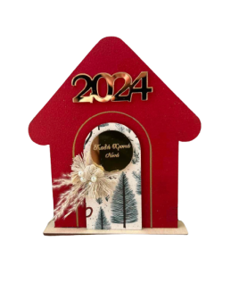 Διακοσμητικό Σταντ Σπιτάκι κόκκινο