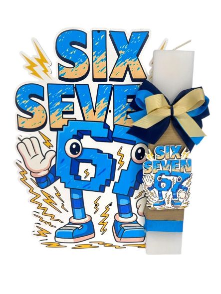 Λαμπάδα Six Seven Blue-Yellow